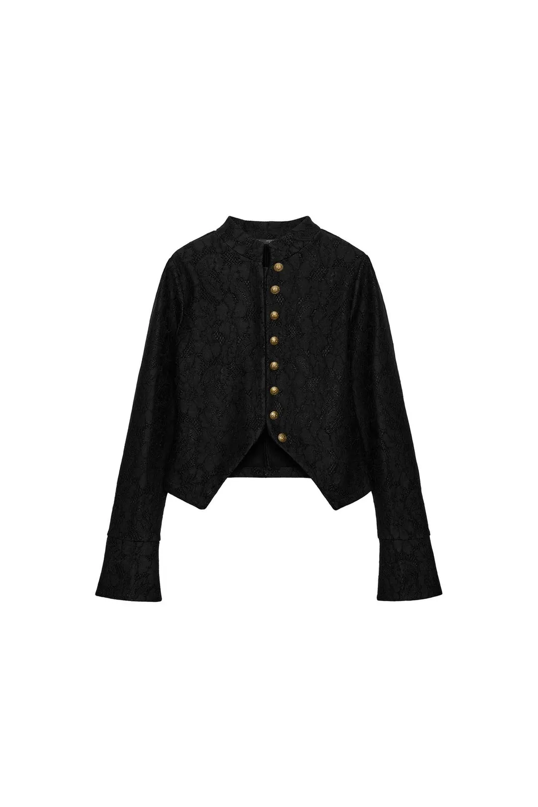 Куртка из искусственной замши с кружевом, Zara
