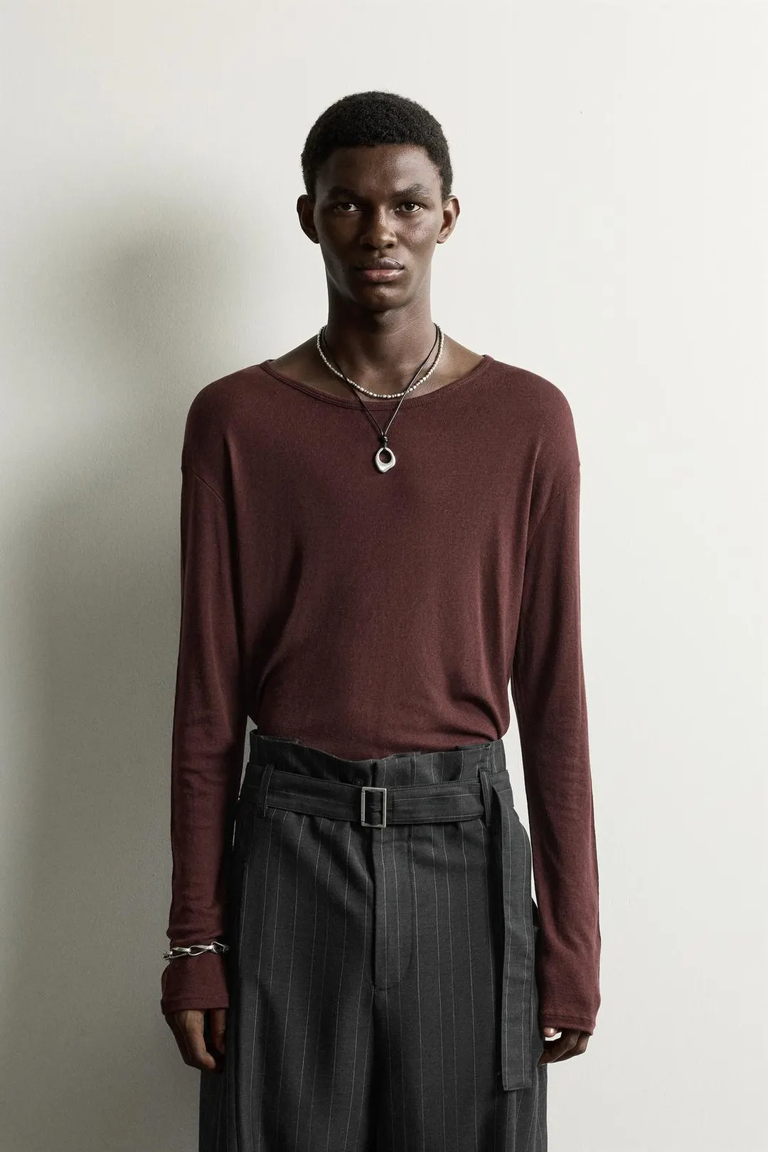 Футболка свободного кроя из лиоцелла и шерсти, Zara