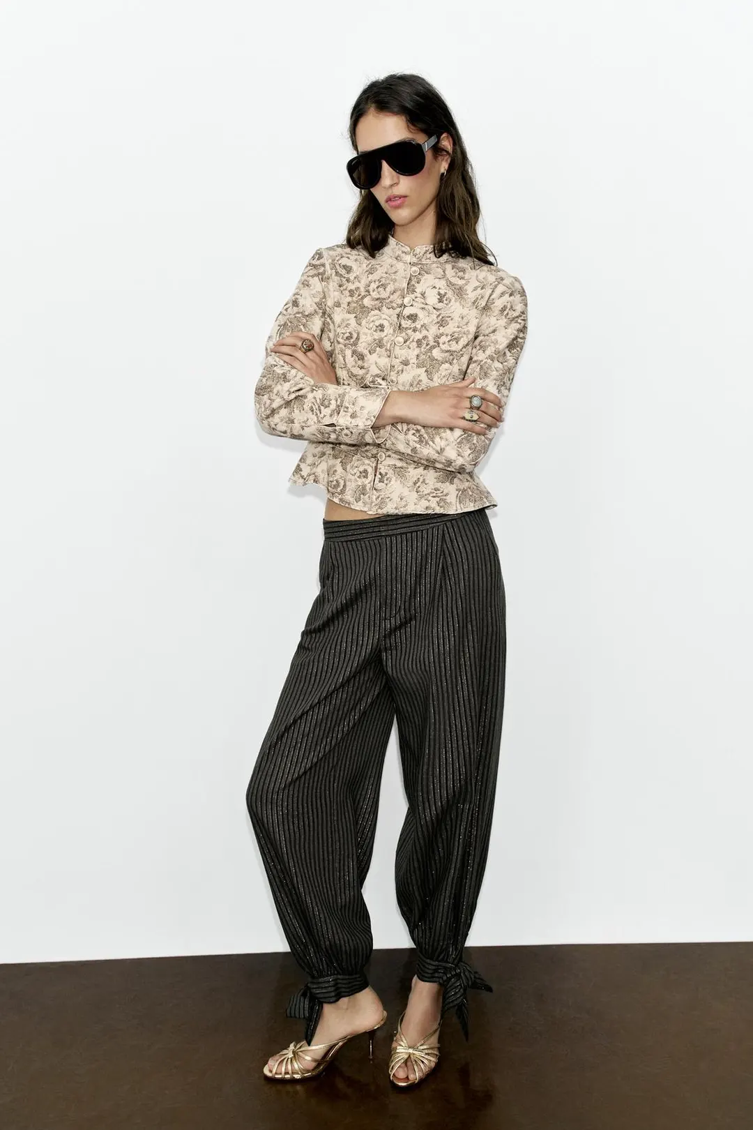 Куртка джинсовая Z1975 с цветочным принтом, Zara
