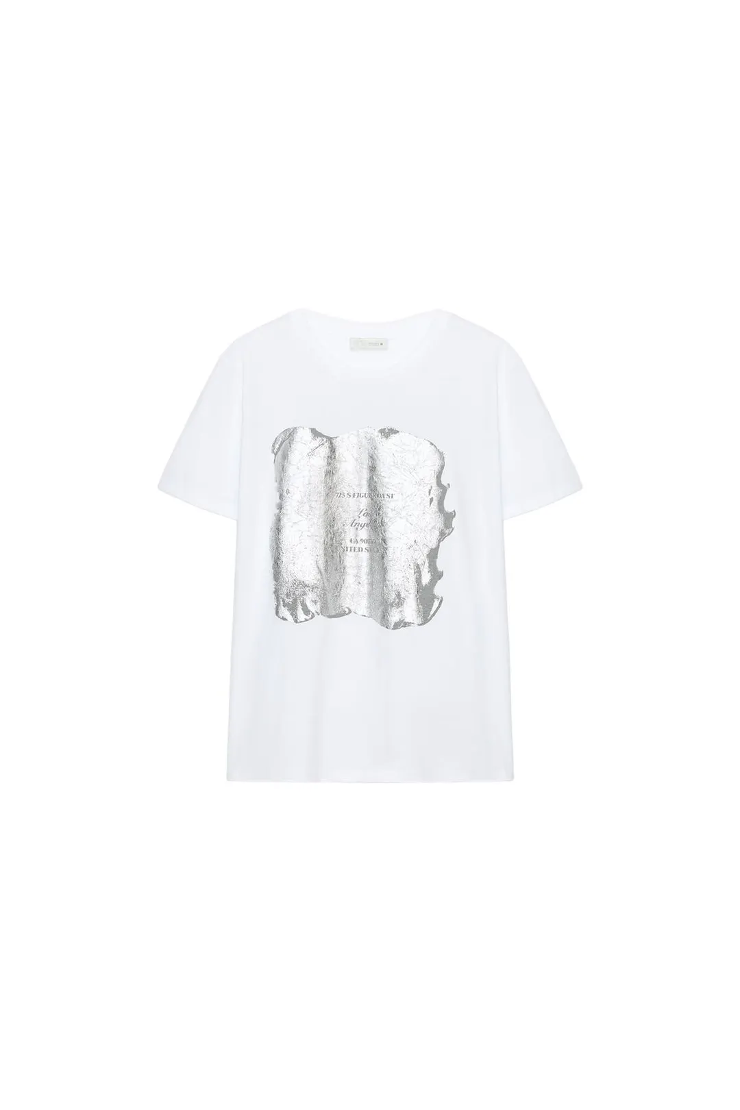 Футболка с короткими рукавами и эффектом металлик, Zara