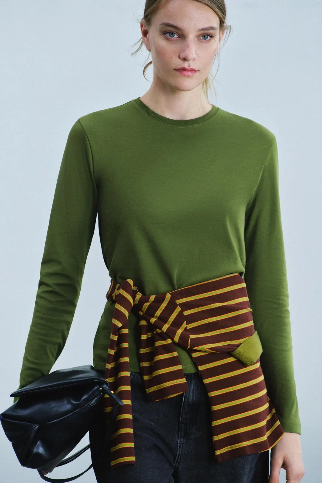 Футболка из интерлока с длинными рукавами, Zara