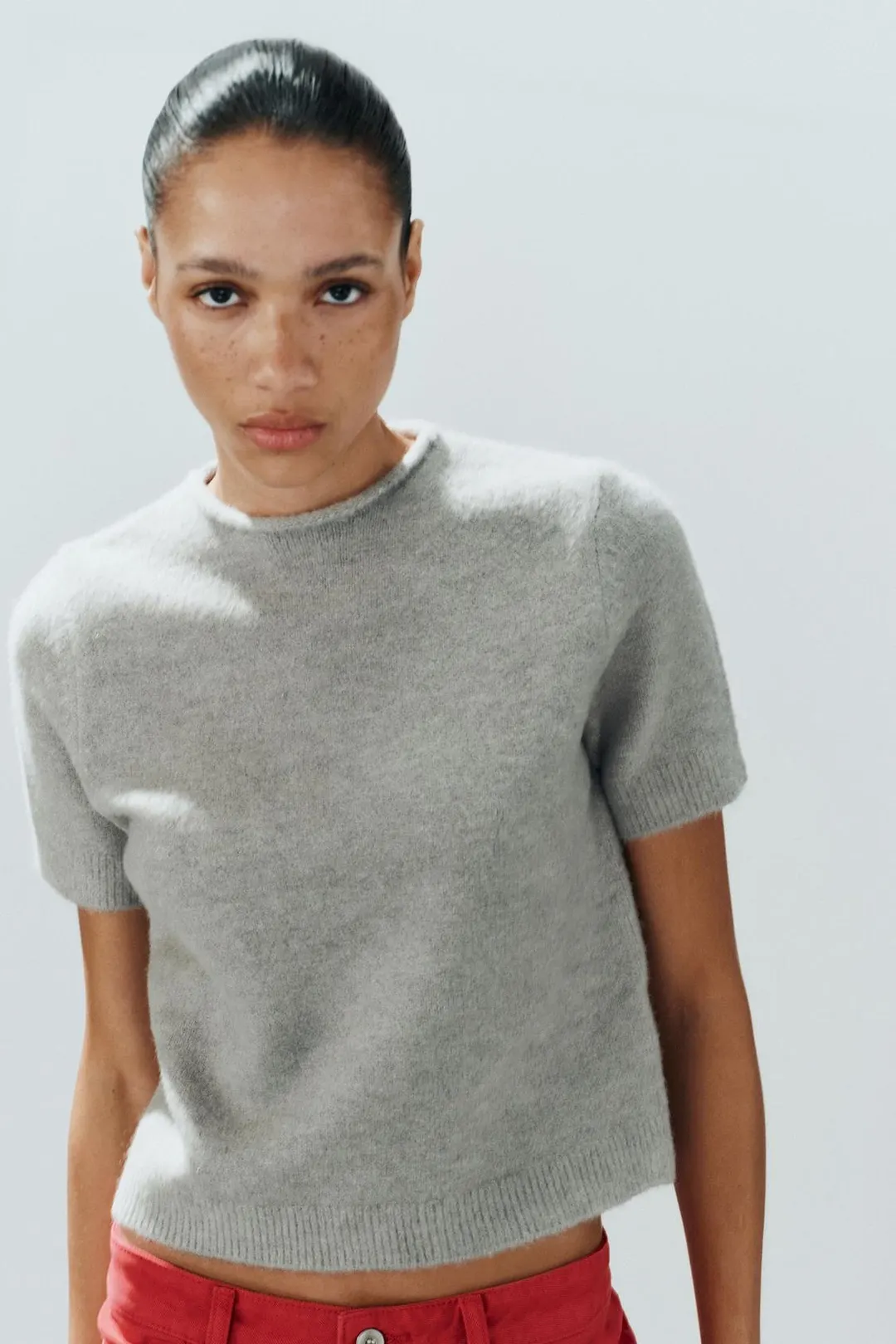 Джемпер из мягкого трикотажа с короткими рукавами, Zara