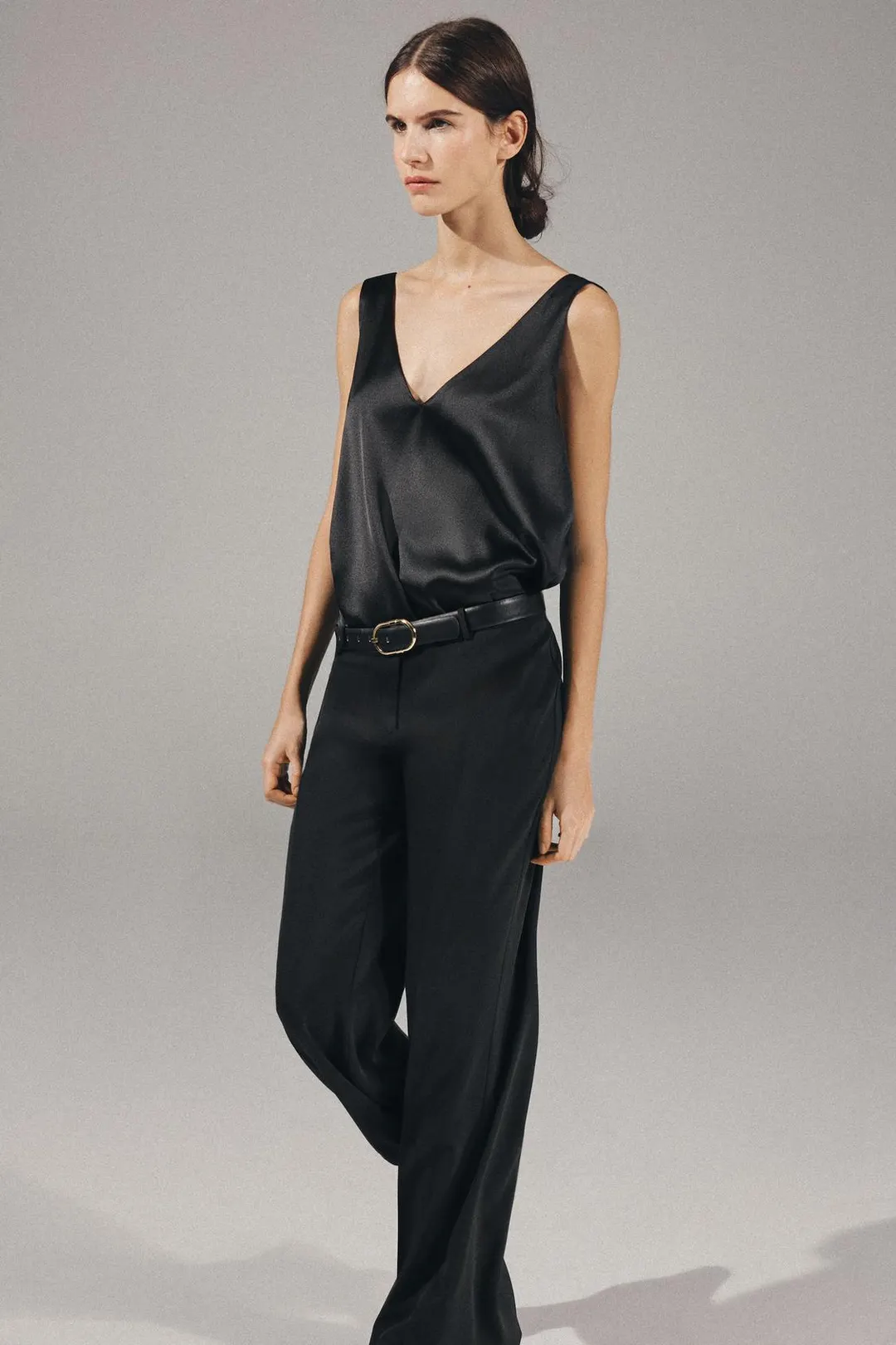Комбинированный комбинезон с поясом, Zara