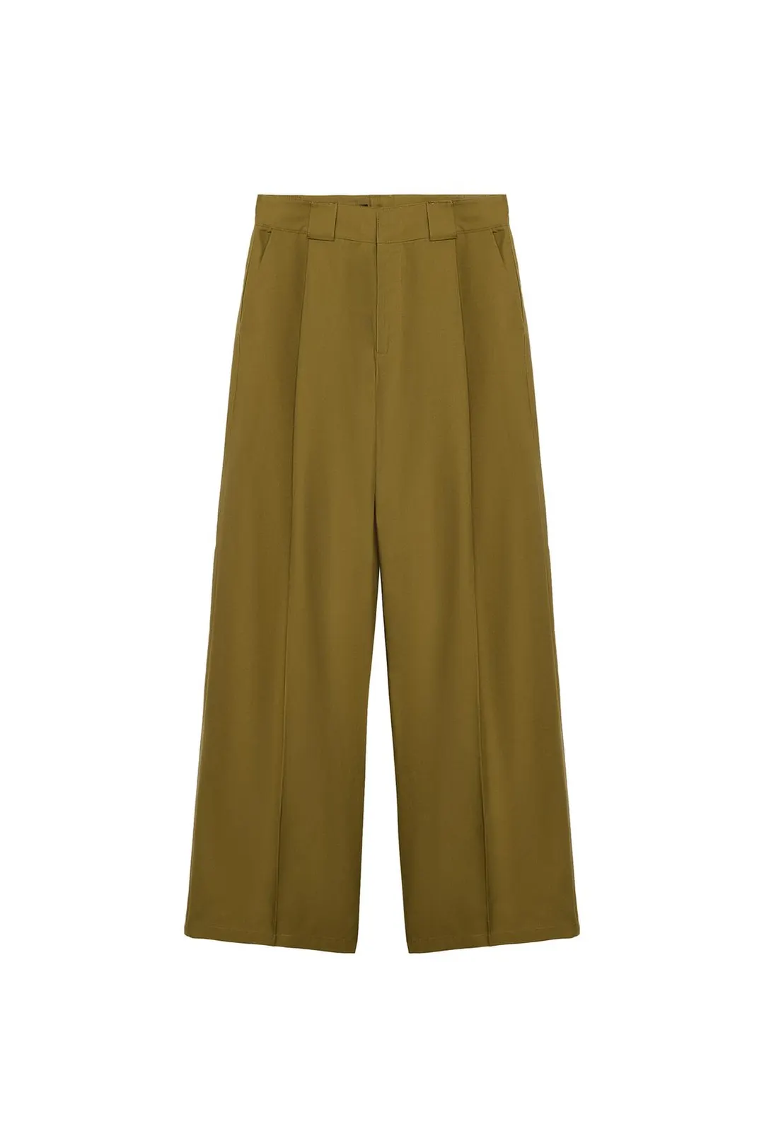 Брюки со складками и шлевками, Zara