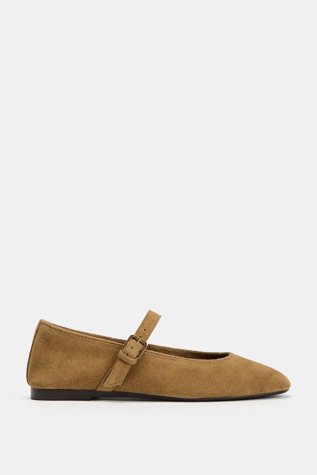 Балетки из замшевого спилка, Zara