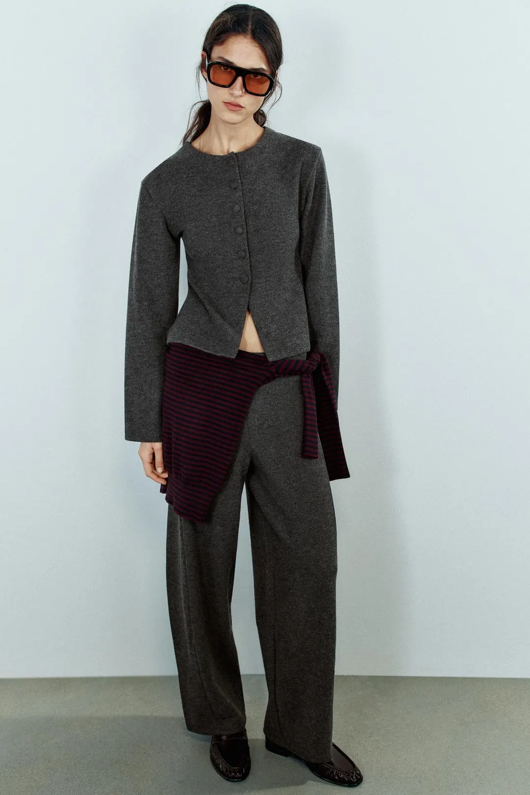 Приталенная куртка из мягкой ткани, Zara