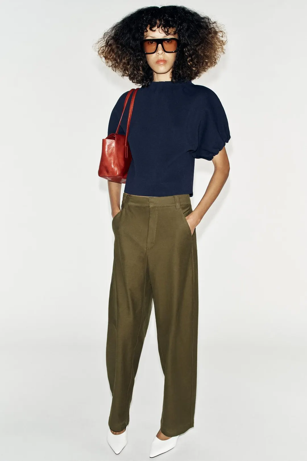 Трикотажный топ со сборками, Zara