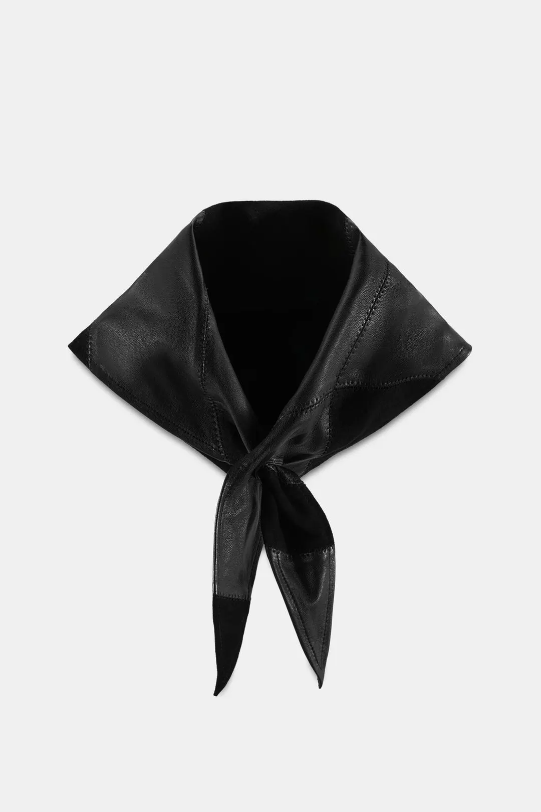 Бандана комбинированная из 100% кожи и замшевого спилка, Zara