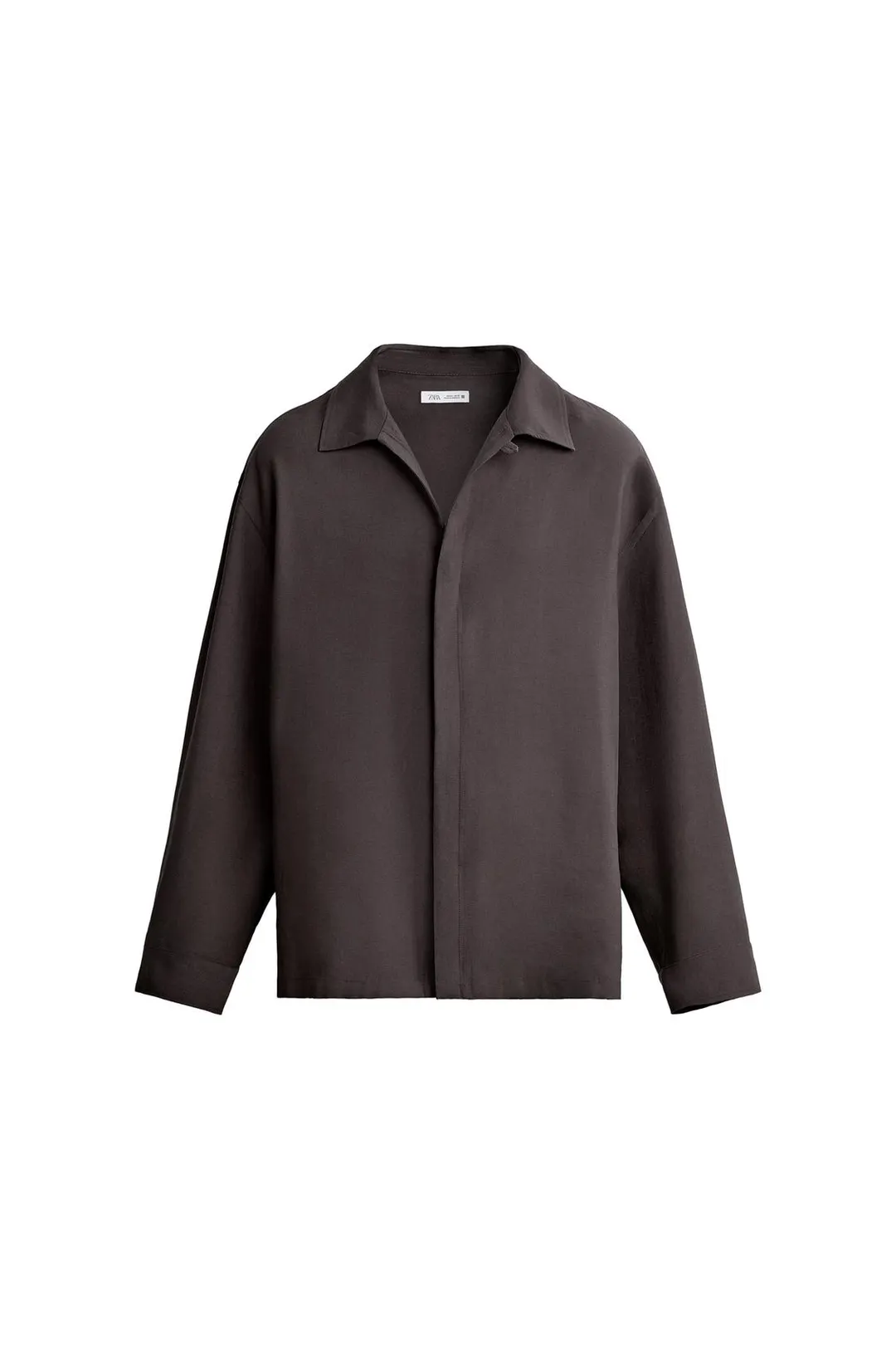 Рубашка свободного кроя из смесового модала, Zara