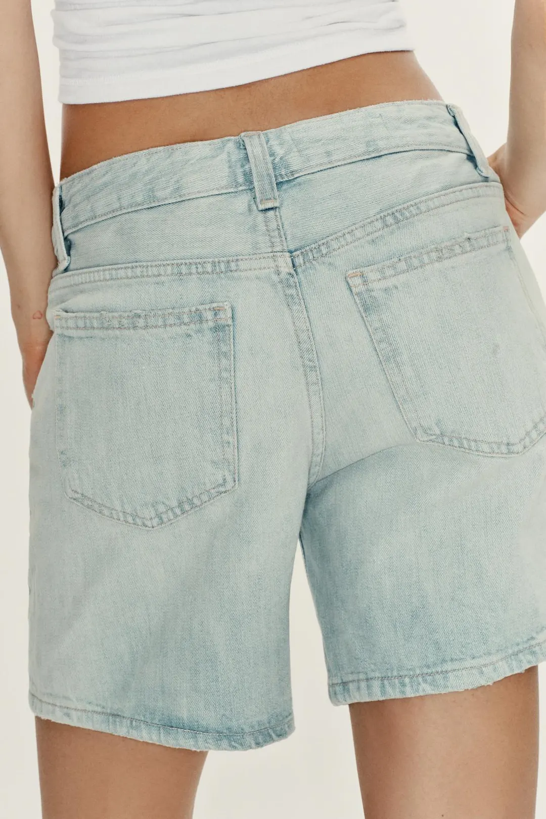 Джинсовые бермуды прямого кроя со средней посадкой, Zara