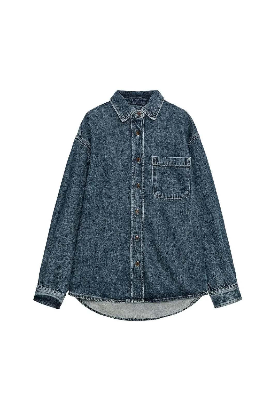 Джинсовая рубашка ZW Collection, Zara