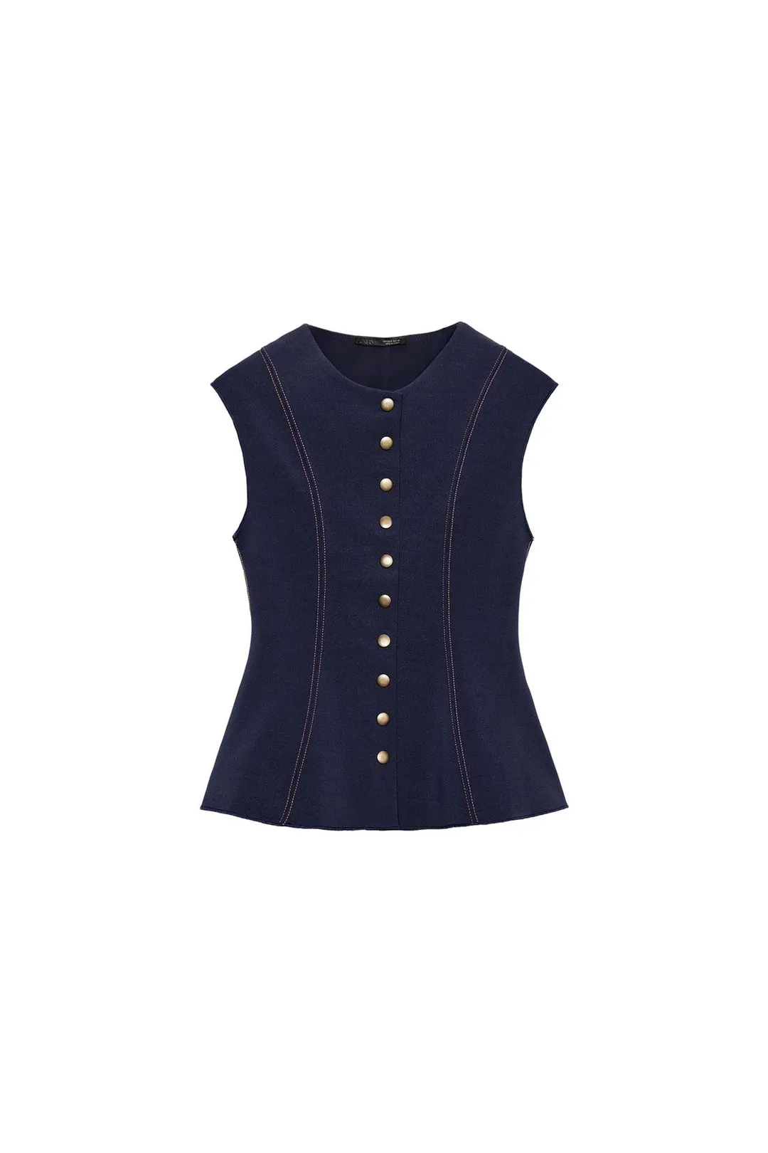 Жилет с контрастными швами, Zara