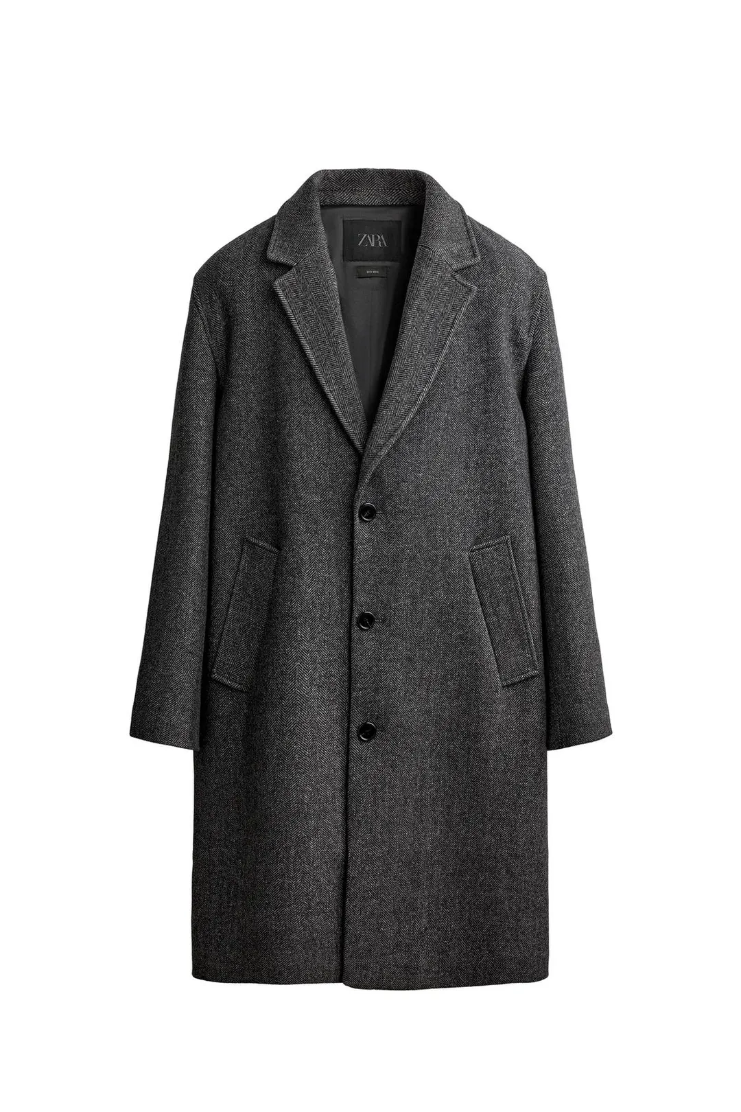 Пальто свободного кроя из смесовой шерсти, Zara