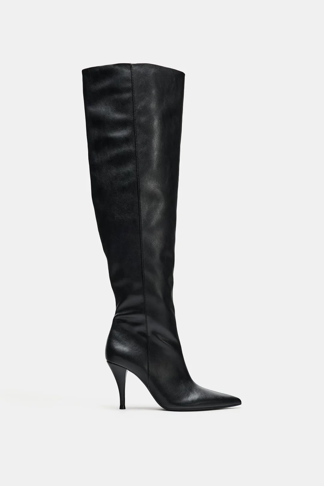 Сапоги на каблуке со сборками, Zara