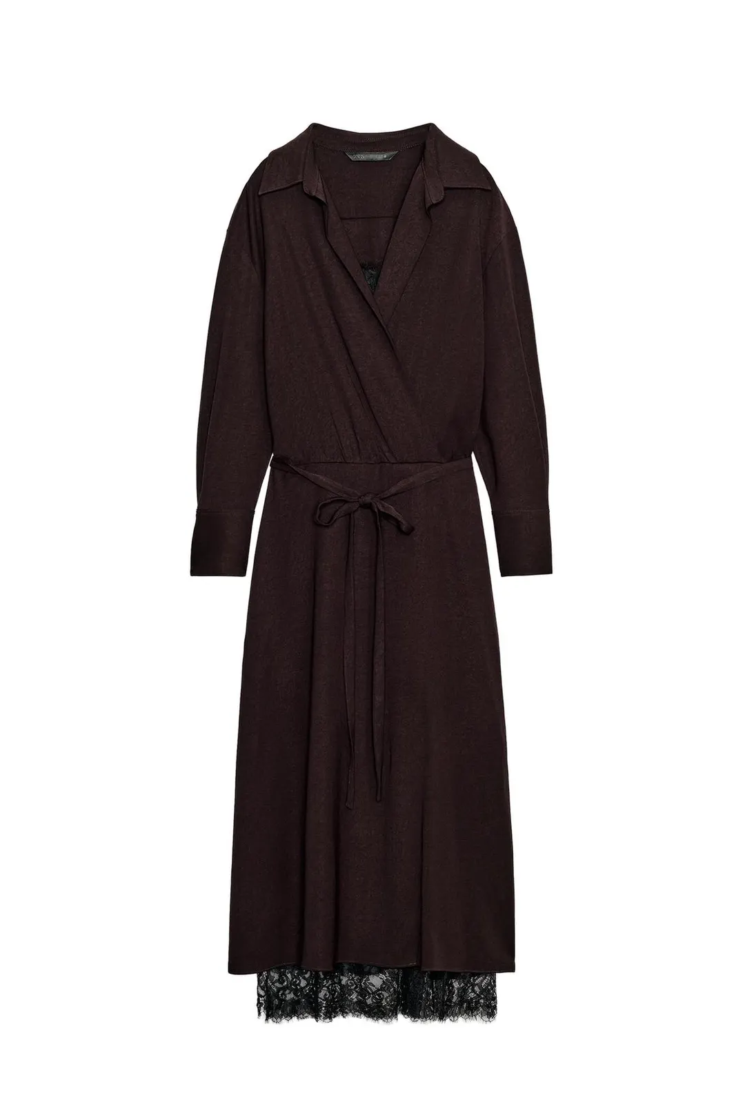 Платье-комбинация с запахом ZW Collection, Zara