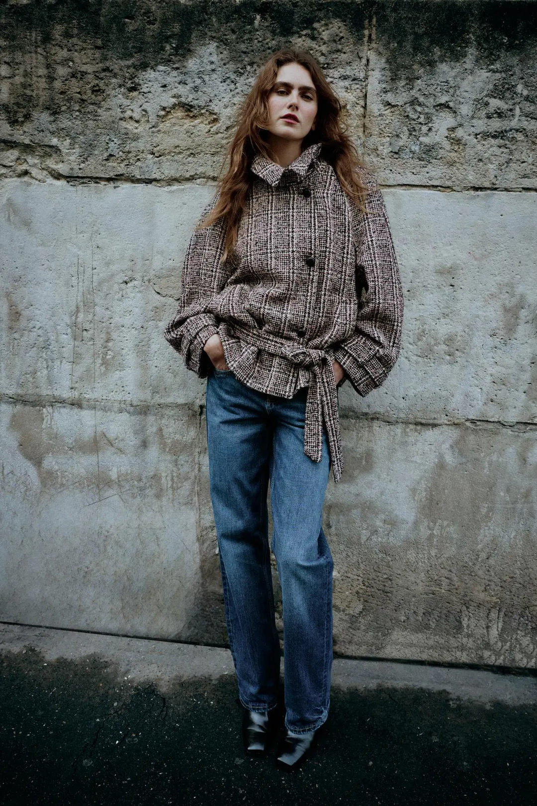 Жакет фактурный с поясом, Zara