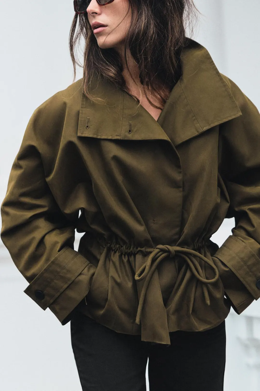 Тренч укороченный оверсайз ZW Collection, Zara