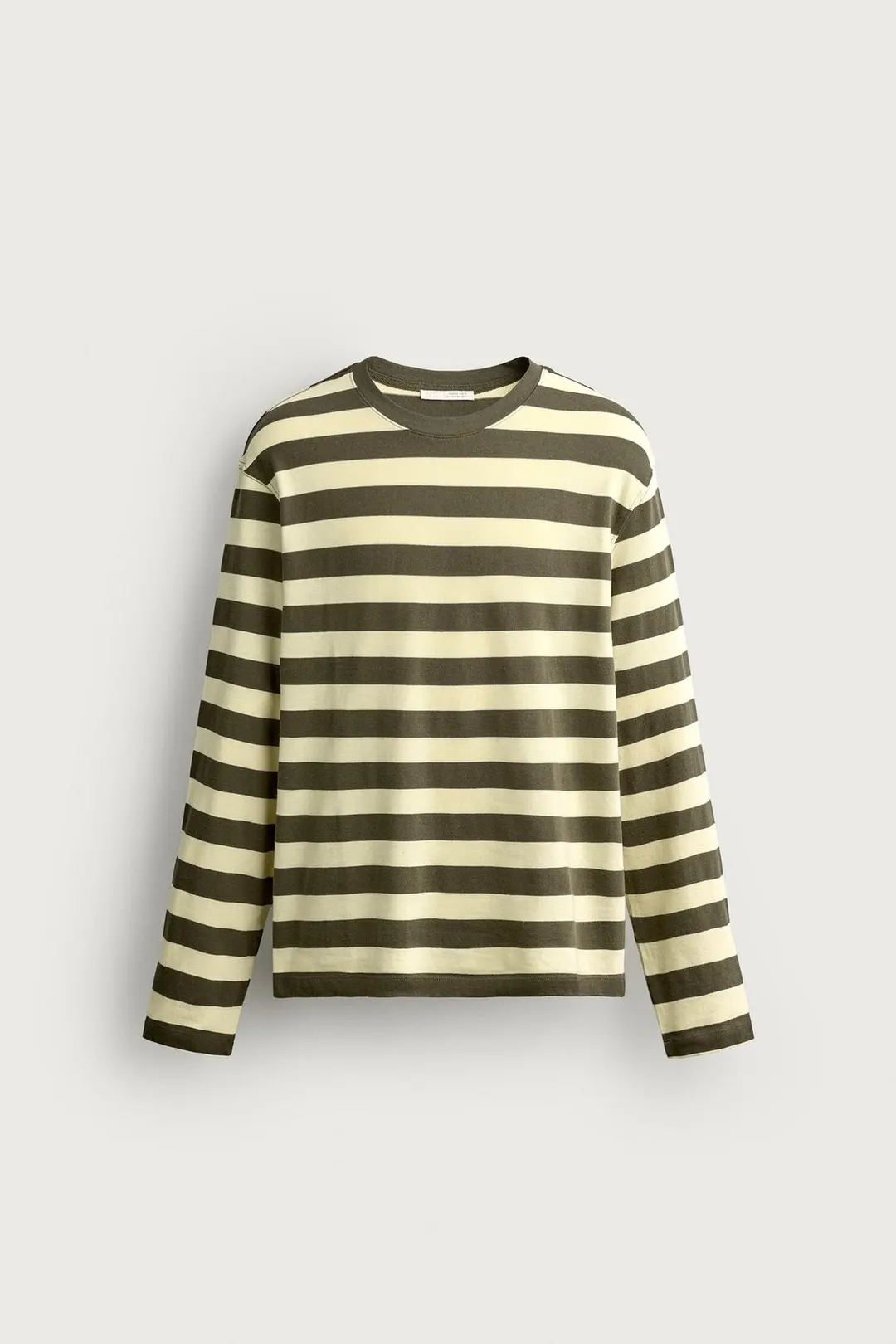 Футболка regular fit в полоску с жаккардовым узором, Zara