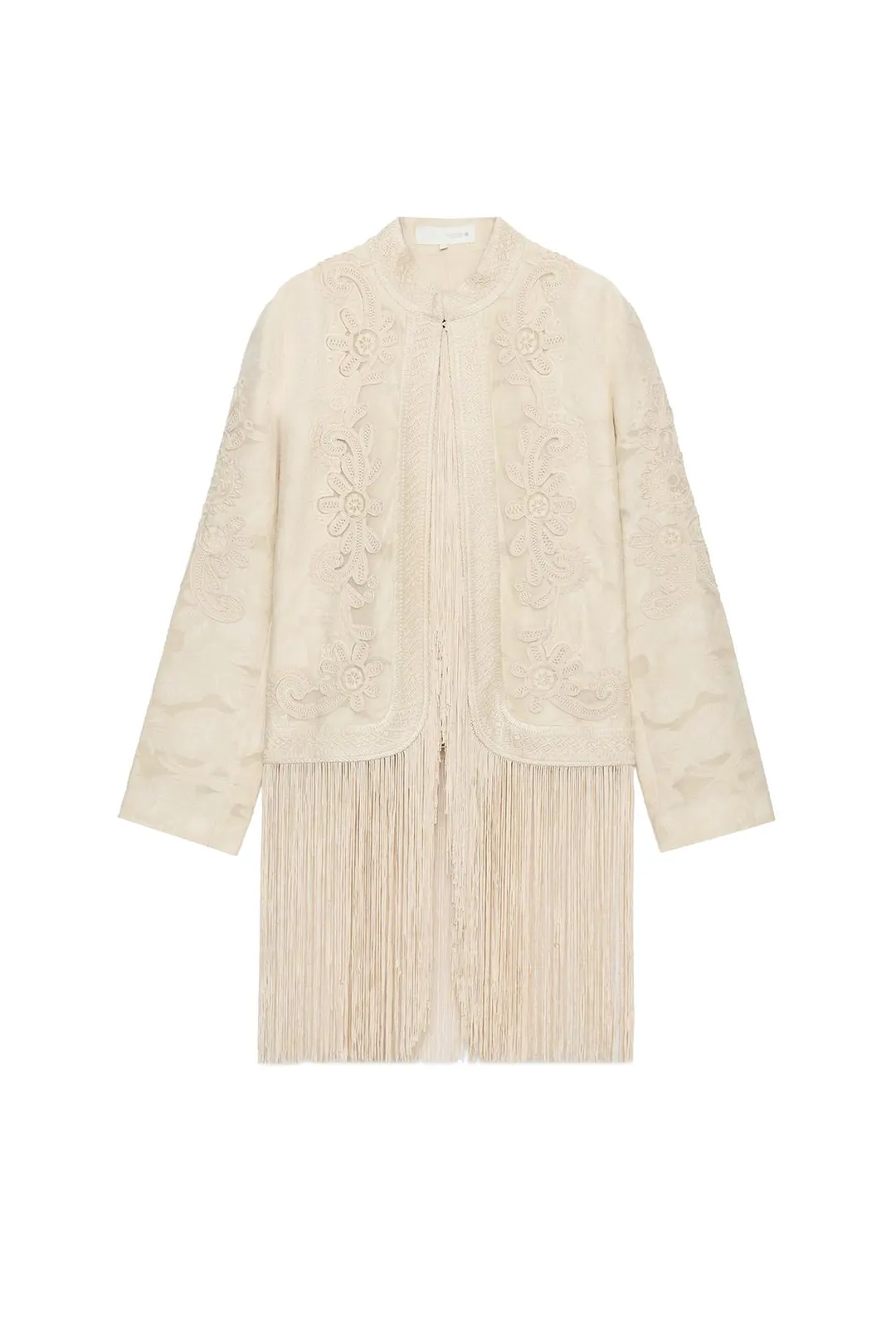 Куртка с вышивкой и бахромой ZW Collection, Zara