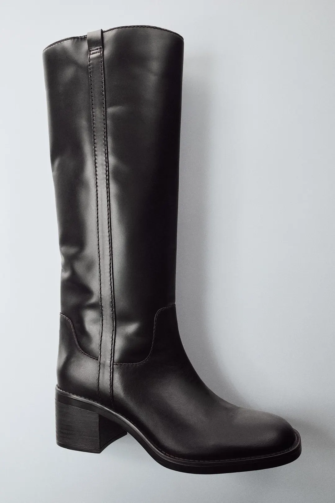 Сапоги для верховой езды кожаные, Zara