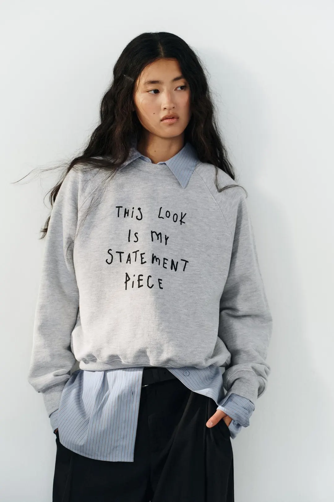 Толстовка со слоганом, Zara