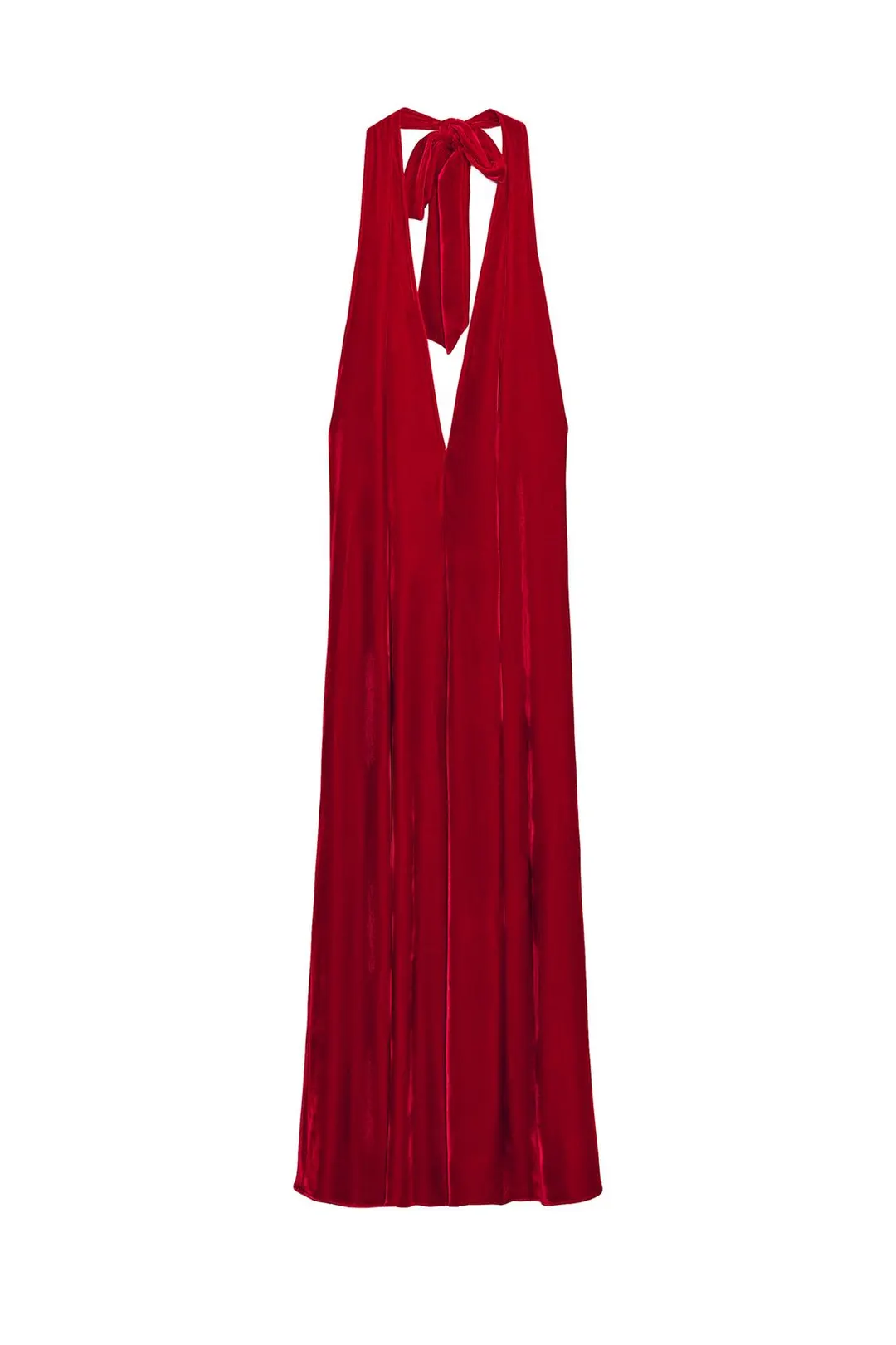 Бархатное платье халтер, Zara