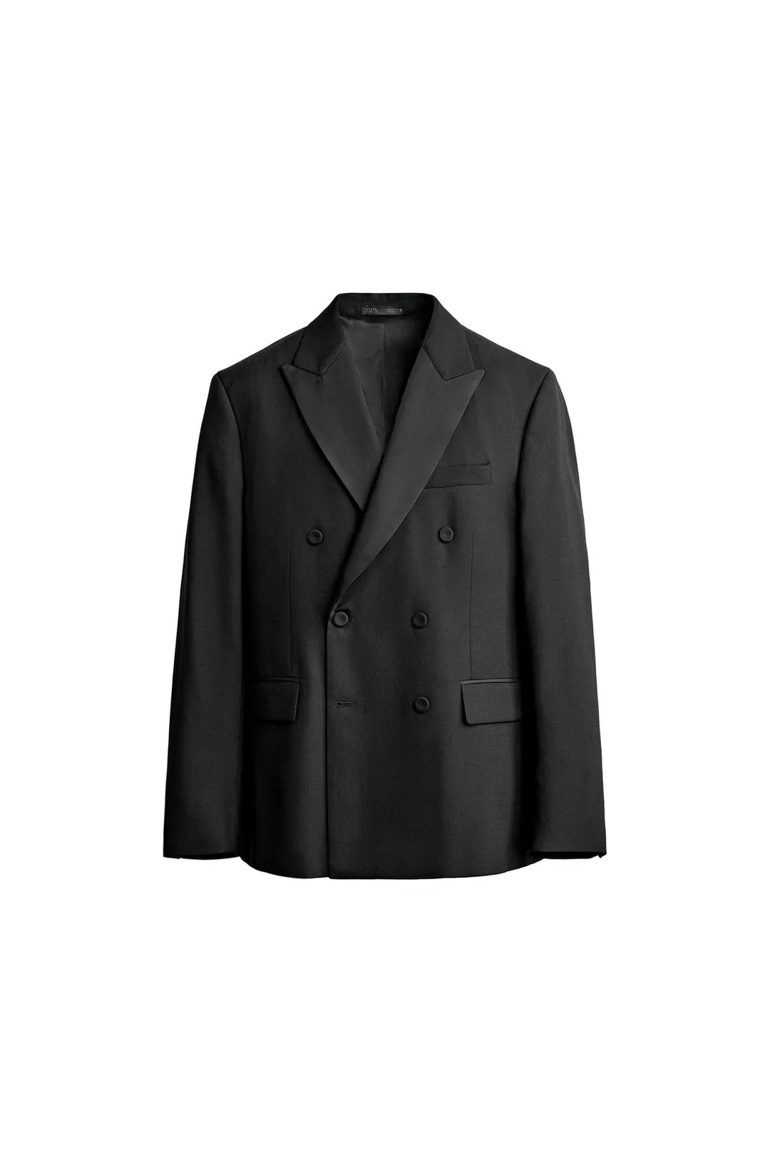 Двубортный блейзер в стиле смокинга, Zara