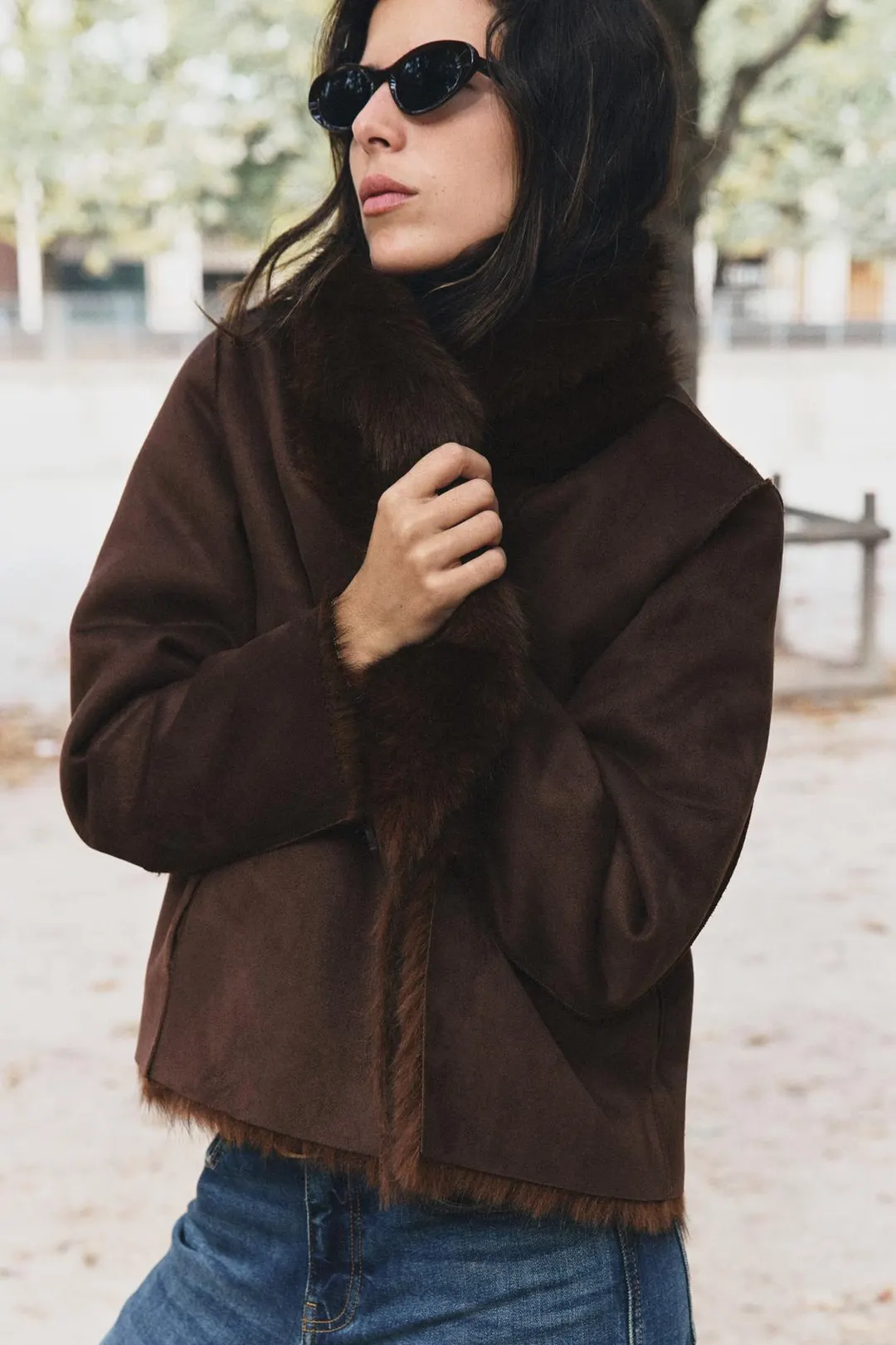 Двусторонняя куртка из искусственного меха, Zara