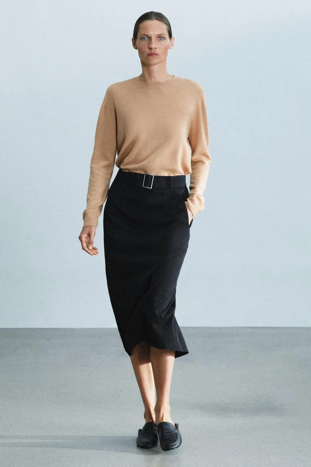 Юбка карго миди с поясом ZW Collection, Zara