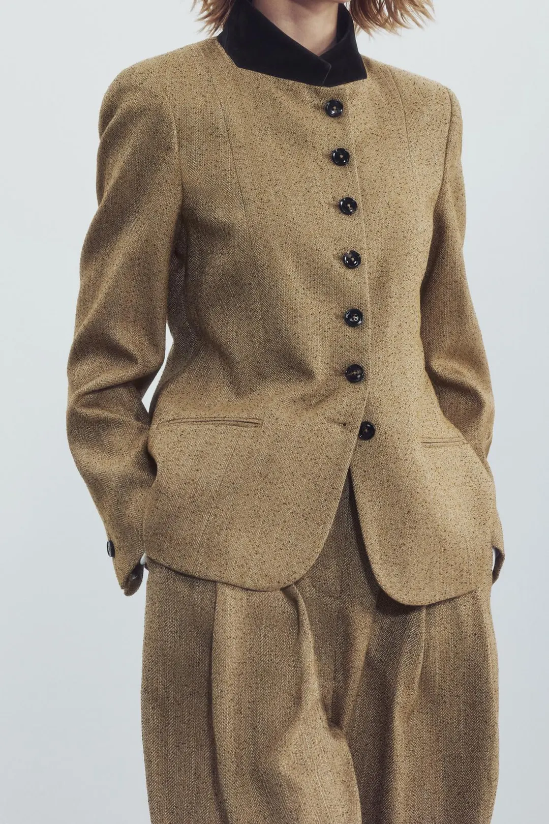 Комбинированный пиджак ZW Collection, Zara