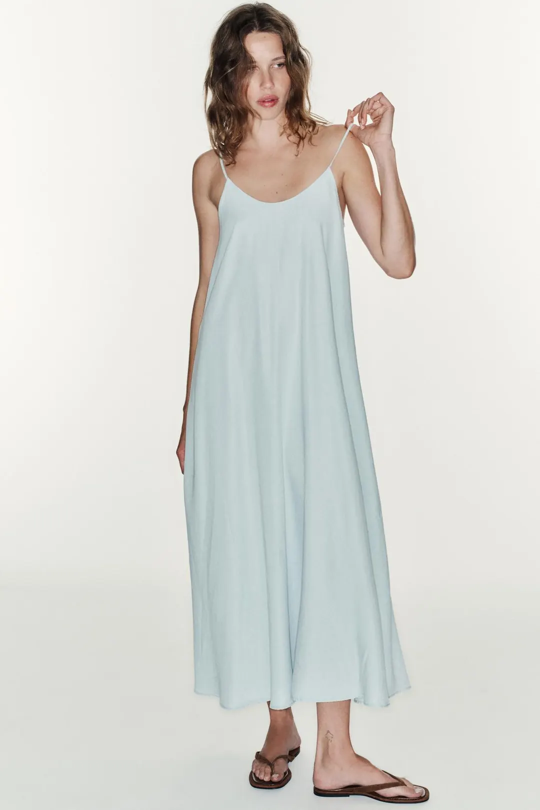 Длинное струящееся платье, Zara