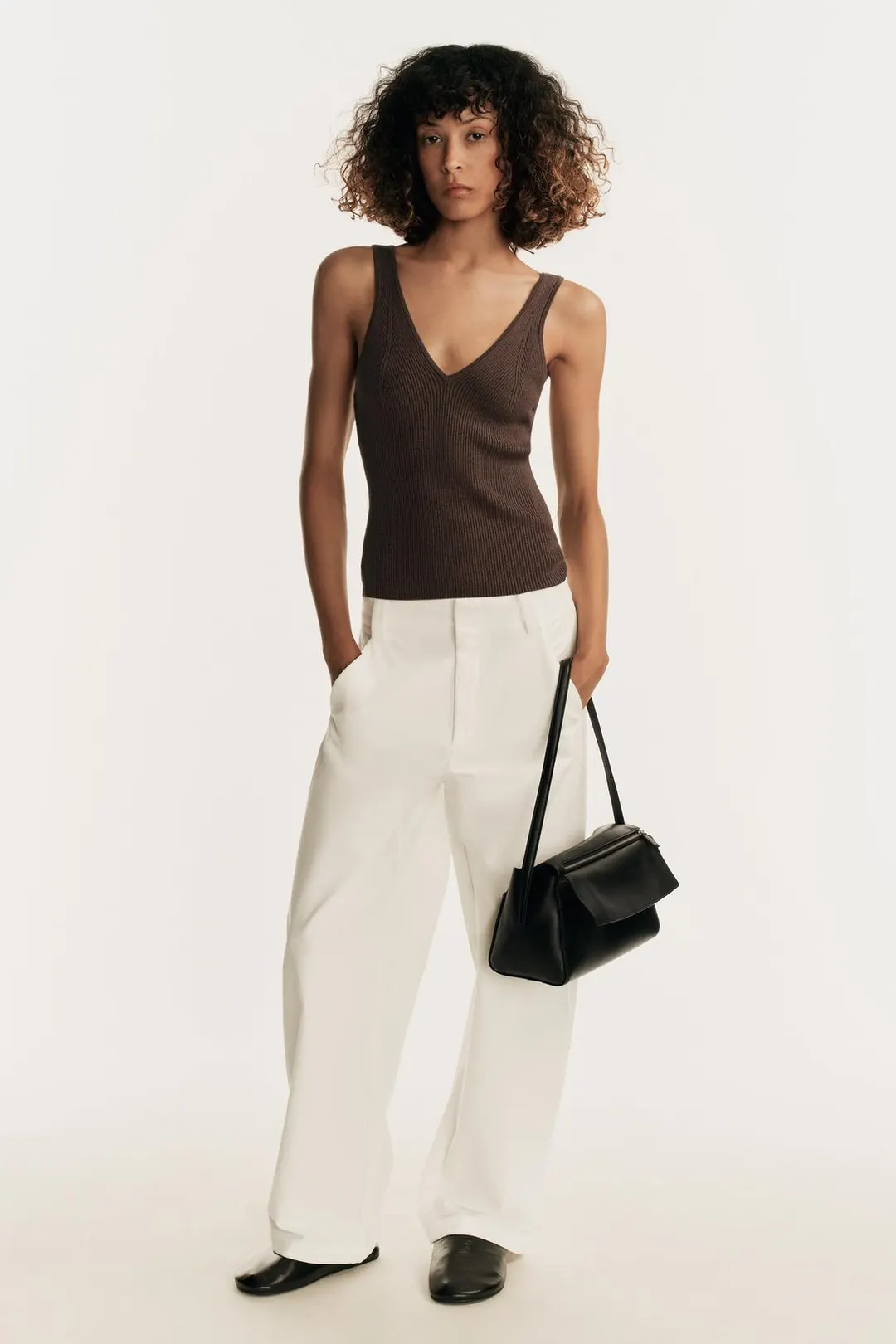 Вязаный топ на бретелях, Zara