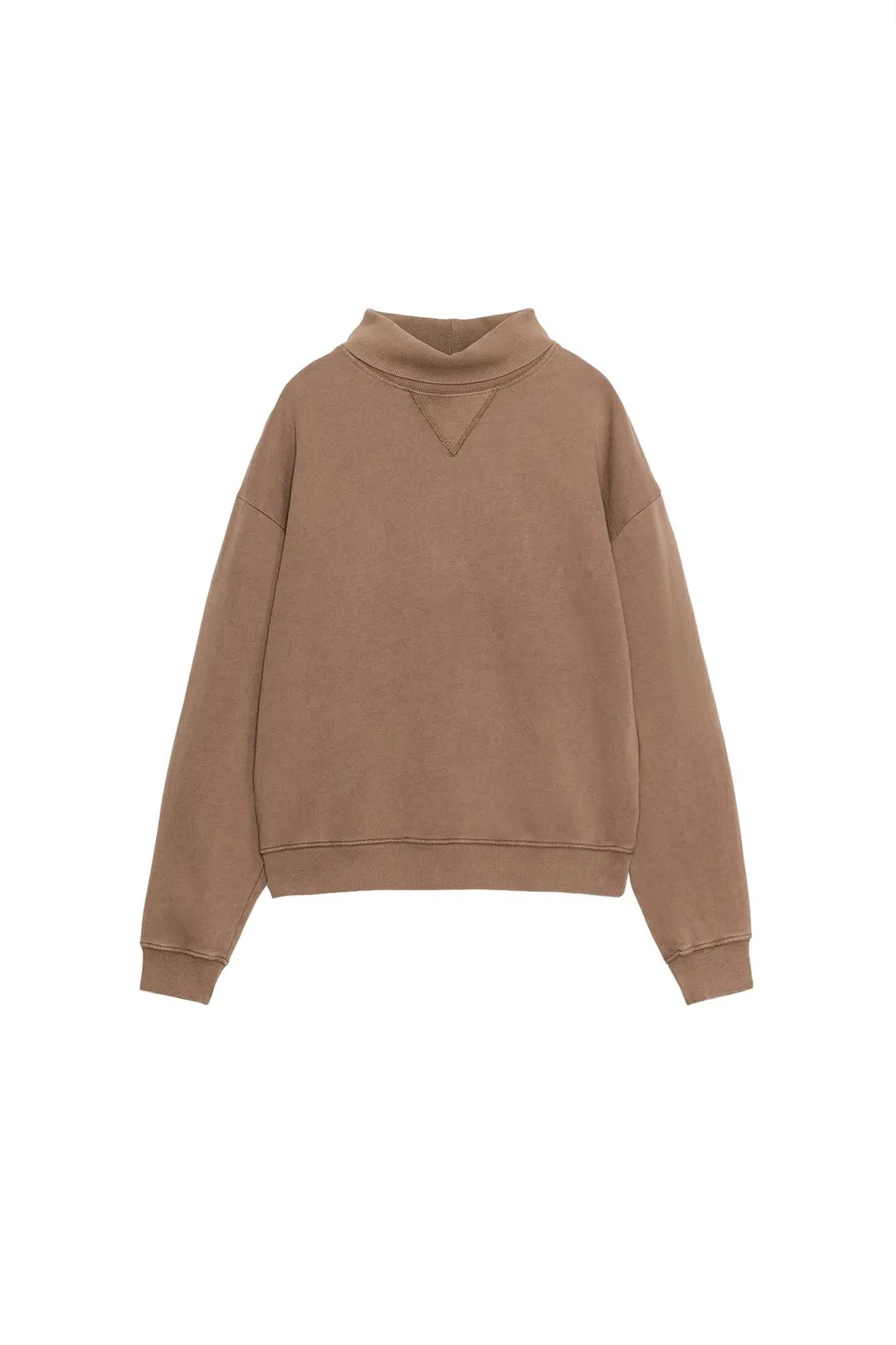 Свитшот с высоким воротником и эффектом выцветания, Zara