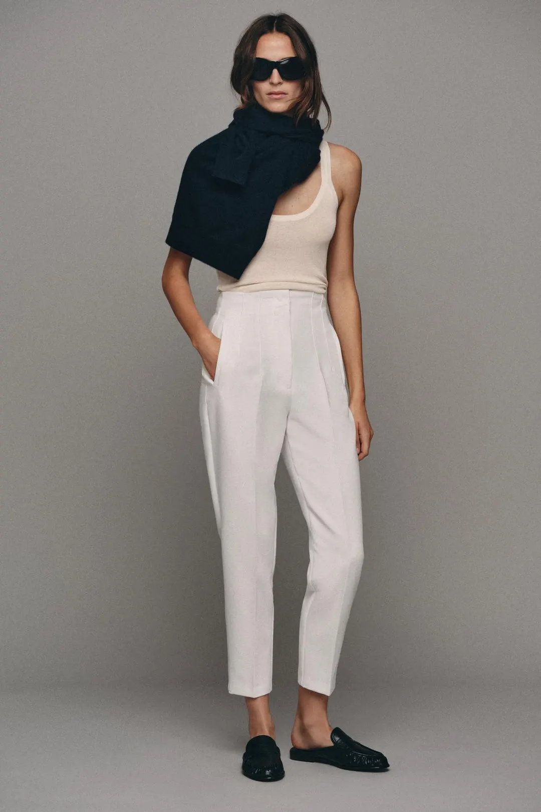 Брюки с высокой посадкой, Zara