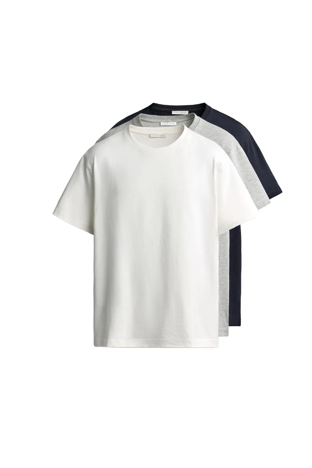 Футболки базовые из плотного материала, 3 шт., Zara