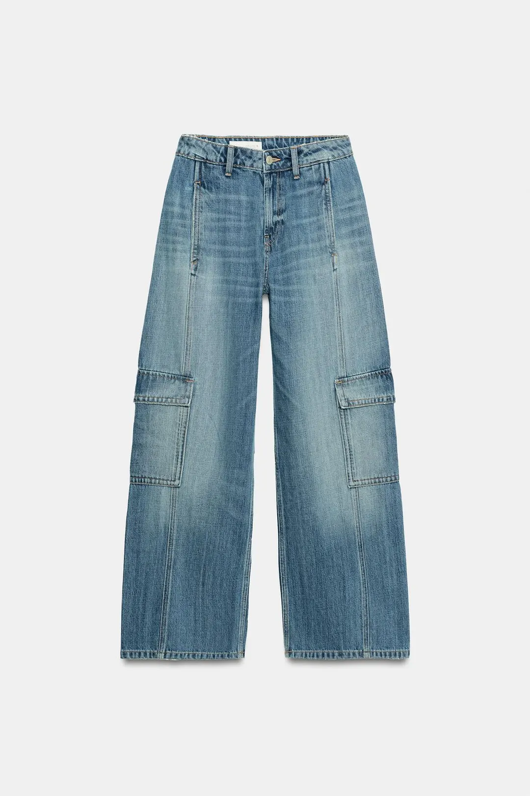 Джинсы карго со средней посадкой TRF, Zara