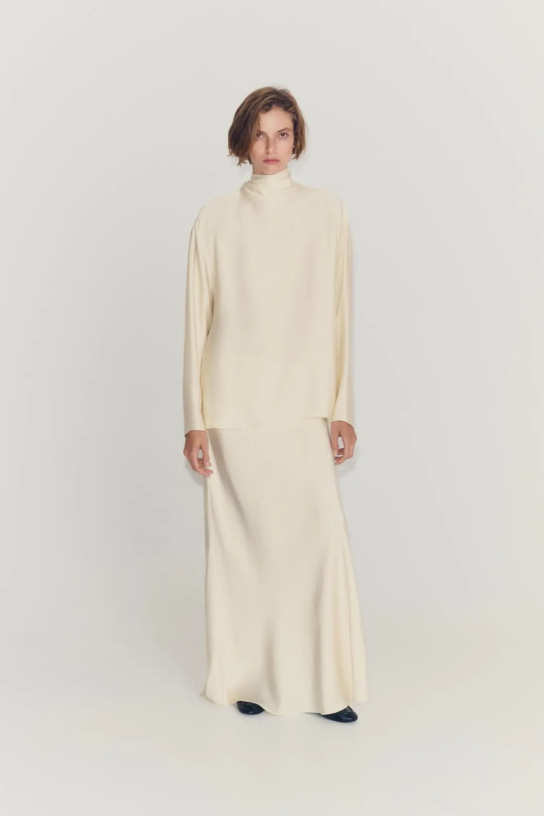 Атласная юбка ZW Collection, Zara