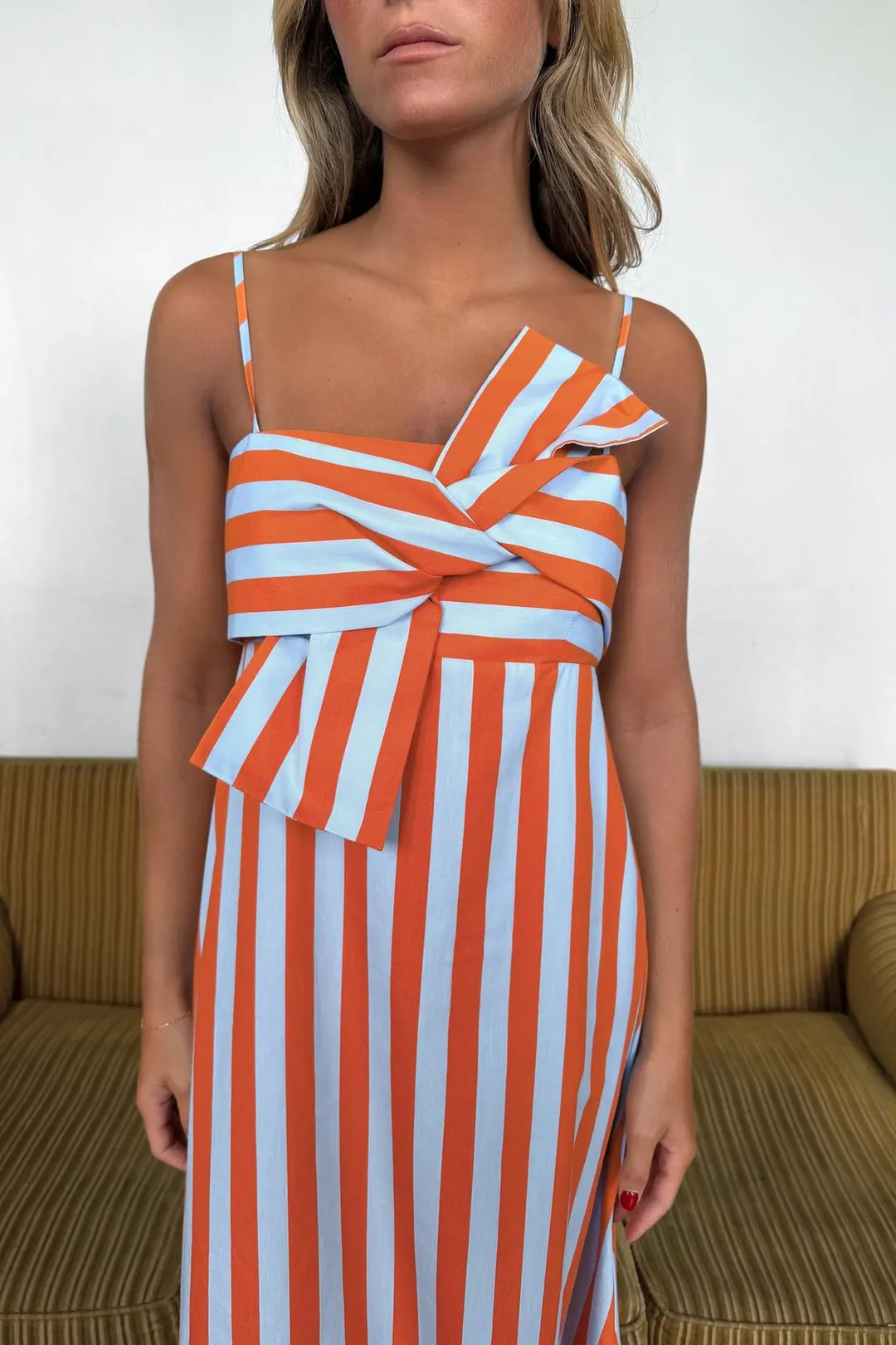Платье в полоску с узлом, Zara