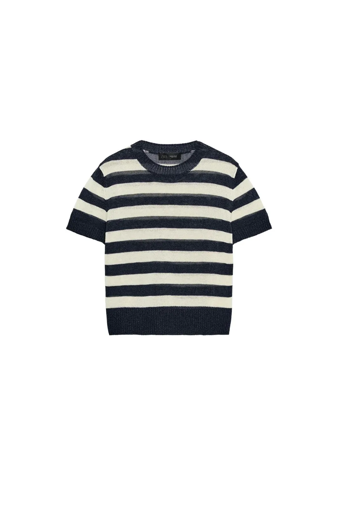 Вязаный топ с короткими рукавами, Zara