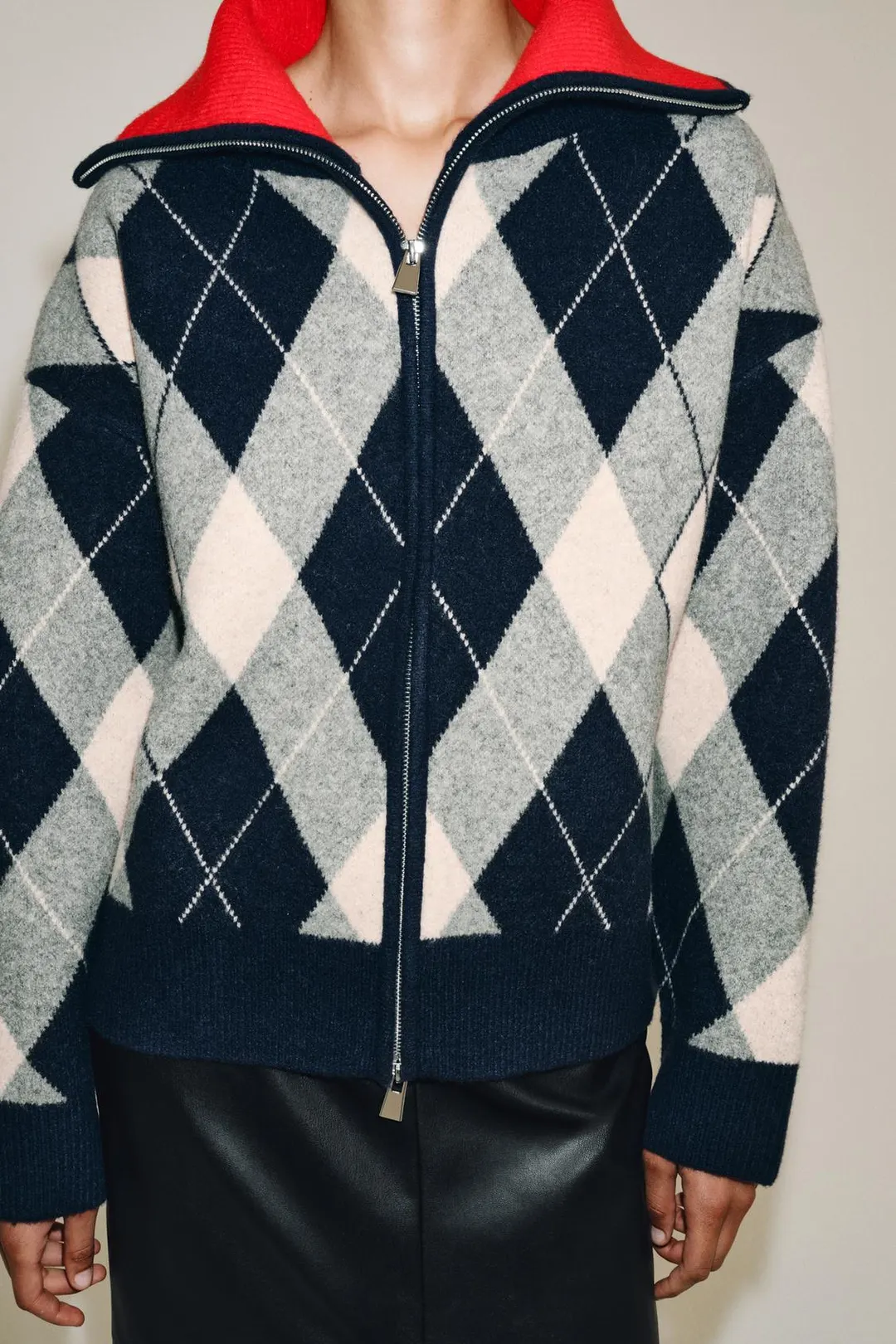 Кардиган с узором аргайл, Zara