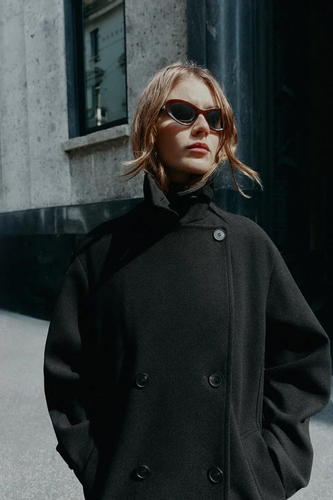 Мягкое пальто оверсайз, Zara