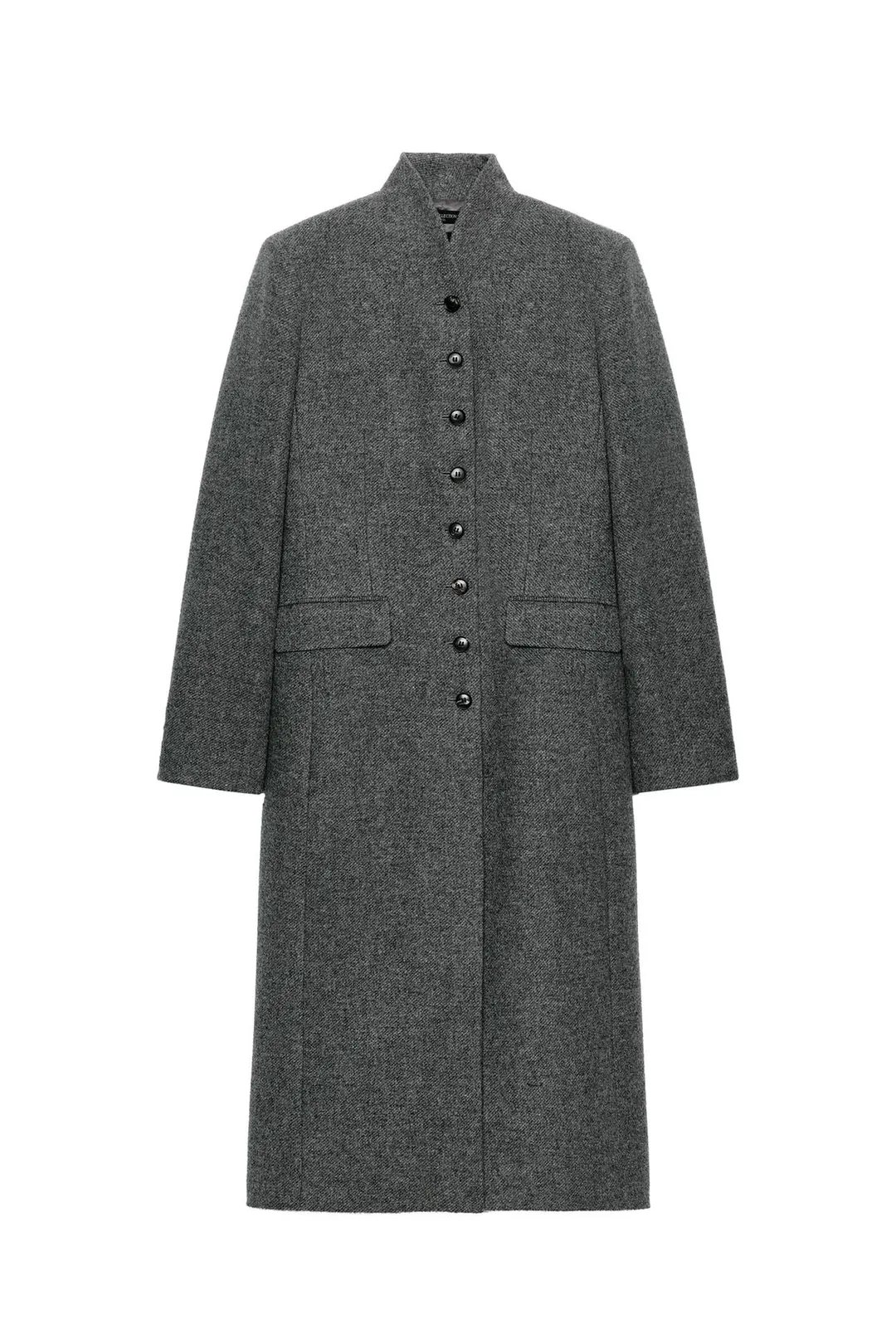 Шерстяное пальто на пуговицах ZW Collection, Zara