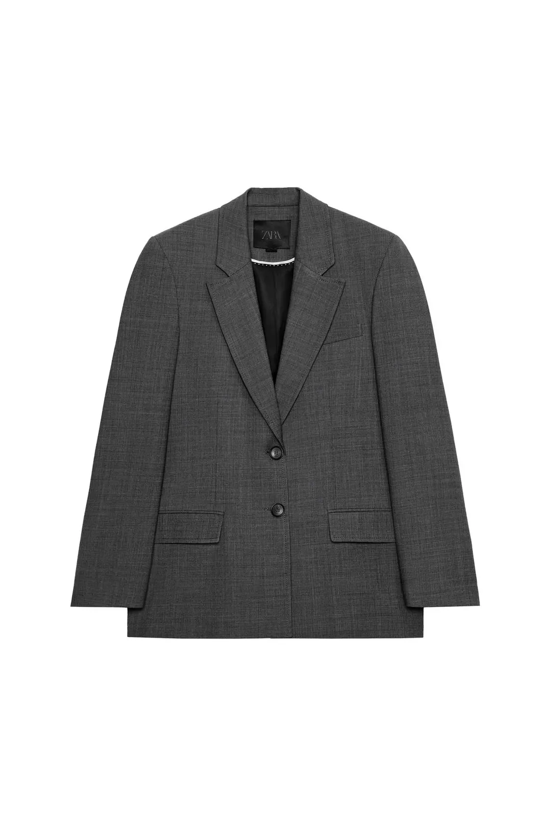 Блейзер прямого кроя из смесовой шерсти ZW Collection, Zara