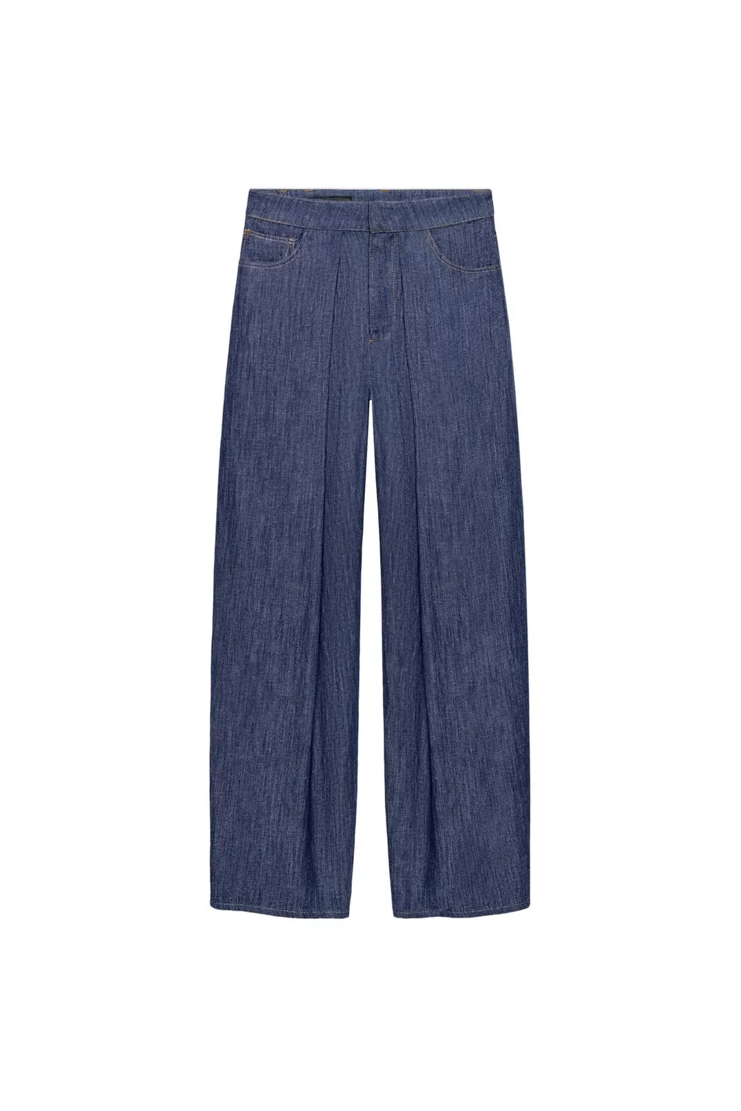Брюки из смесового льна с защипами, Zara