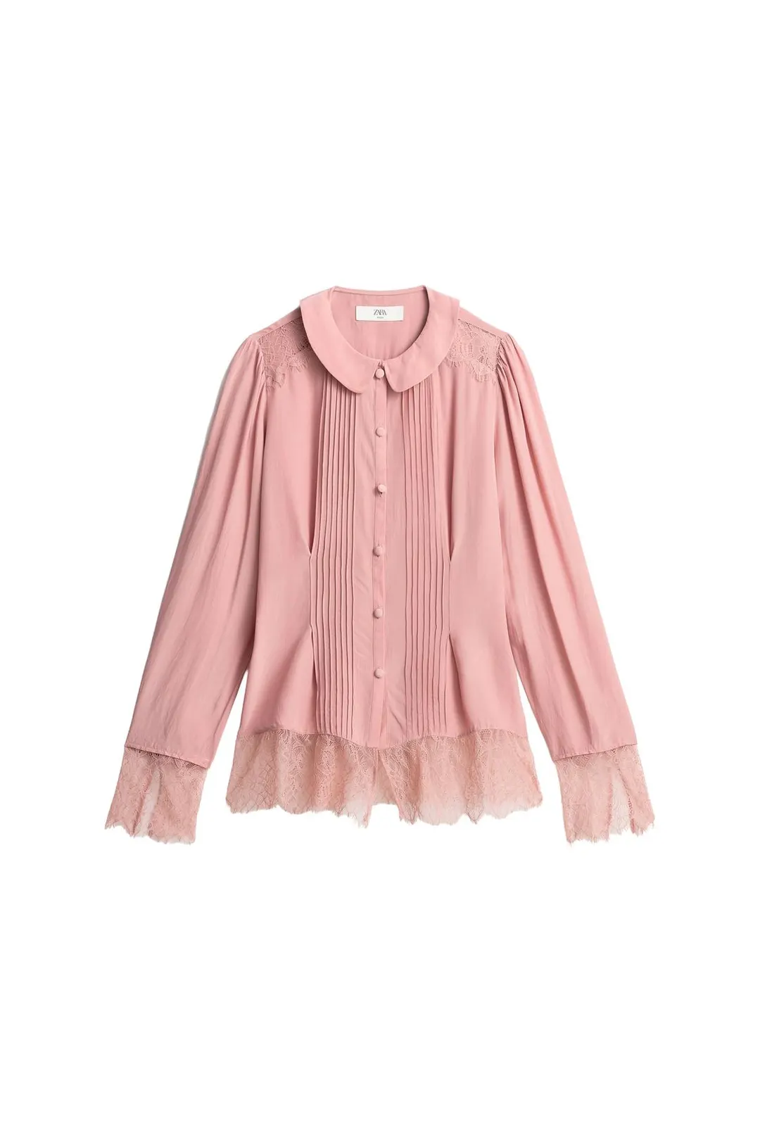 Рубашка кружевная со складками Limited Edition, Zara