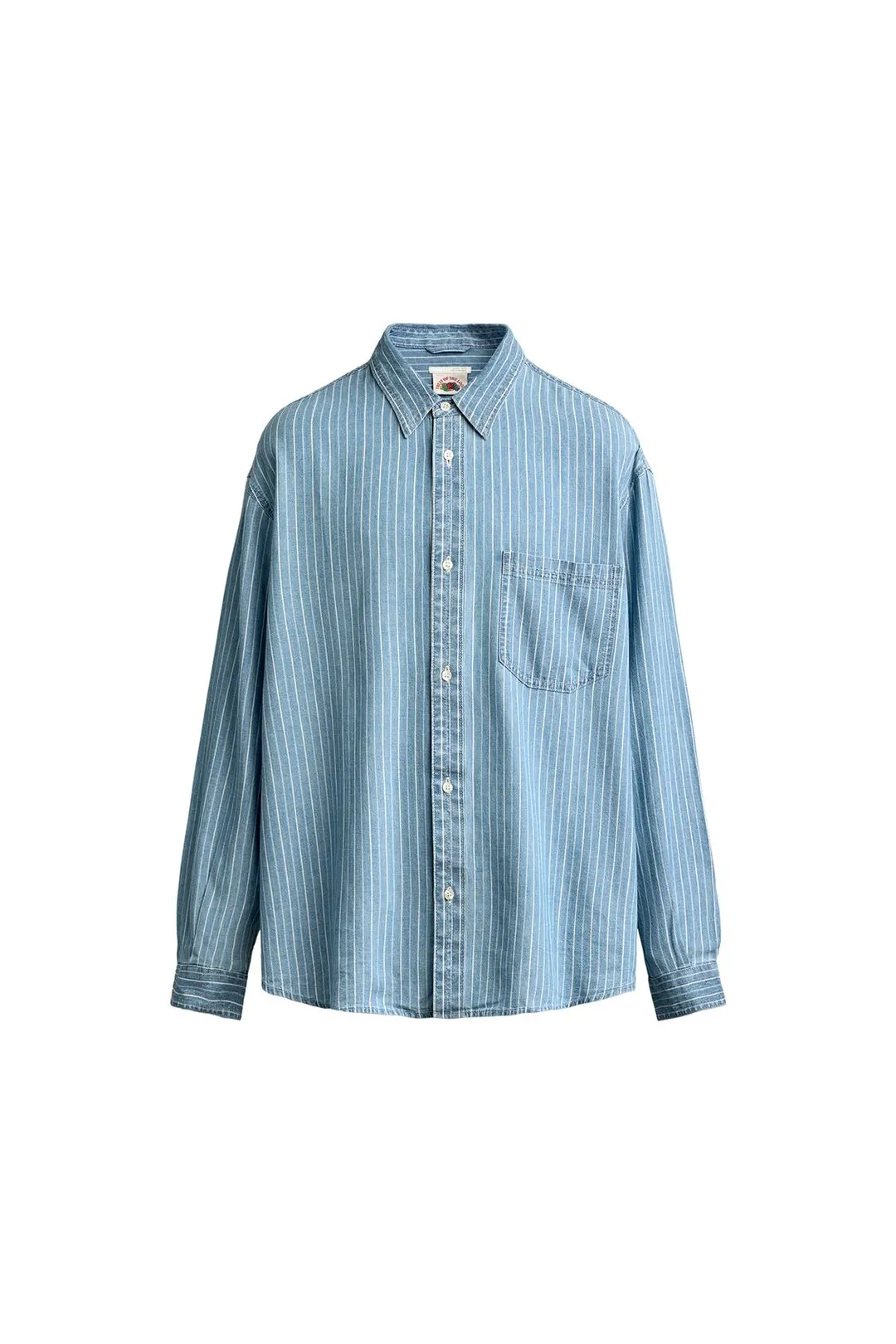 Рубашка джинсовая в полоску FRUIT OF THE LOOM™, Zara