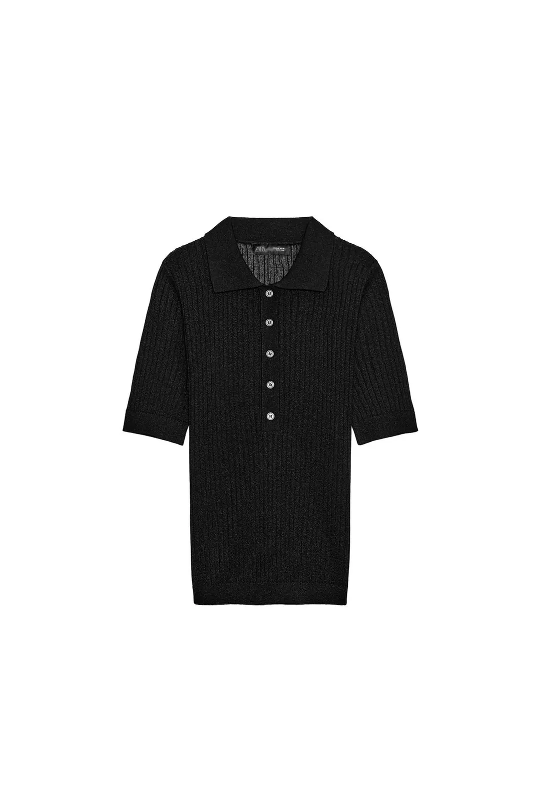 Полупрозрачное трикотажное поло, Zara