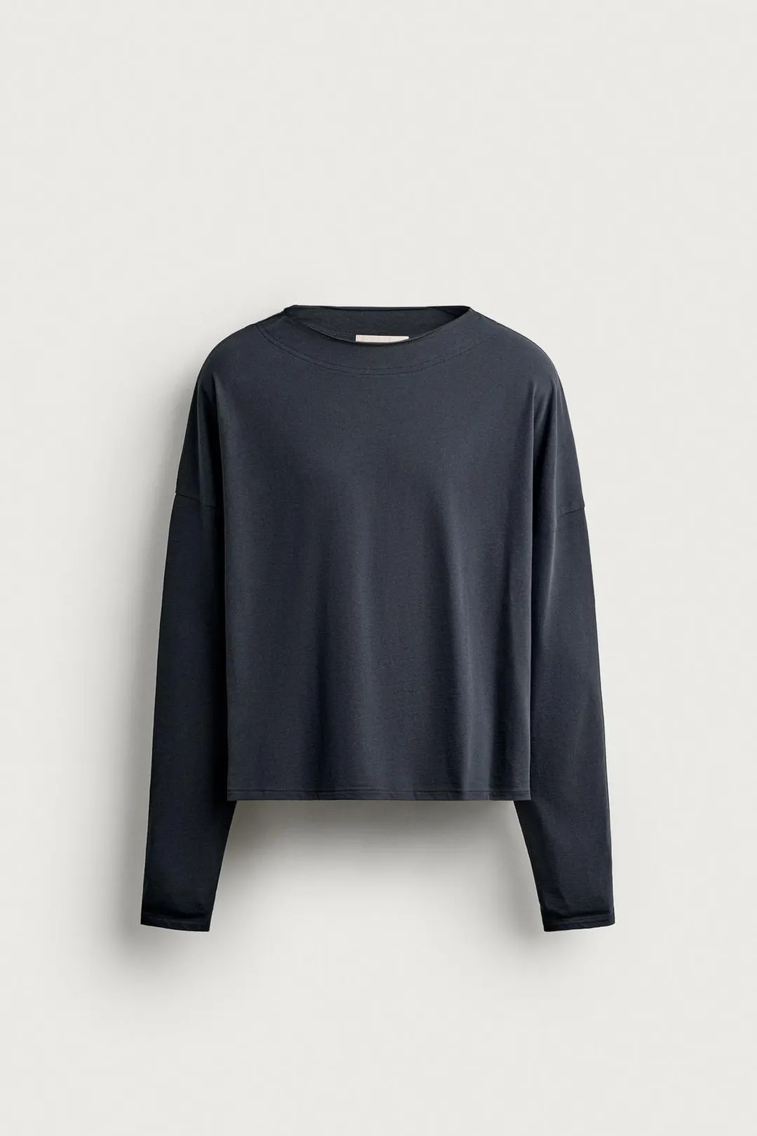 Укороченная футболка с длинными рукавами, Zara