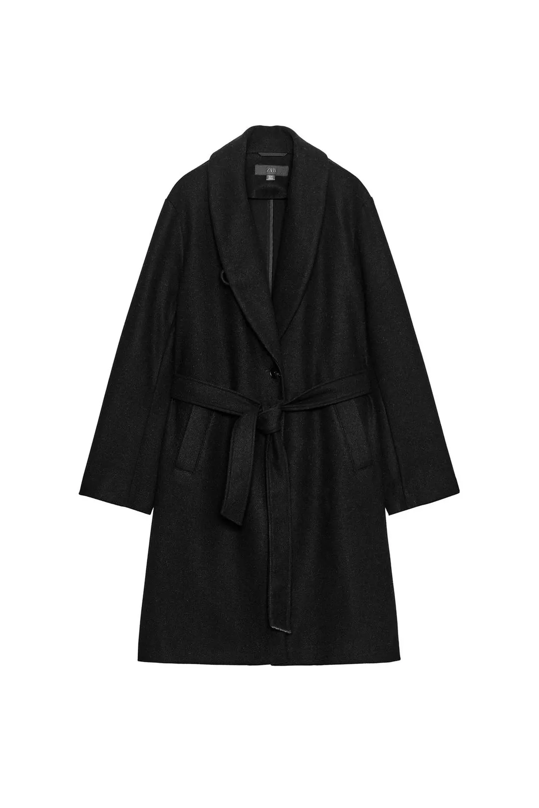 Мягкое пальто с поясом, Zara