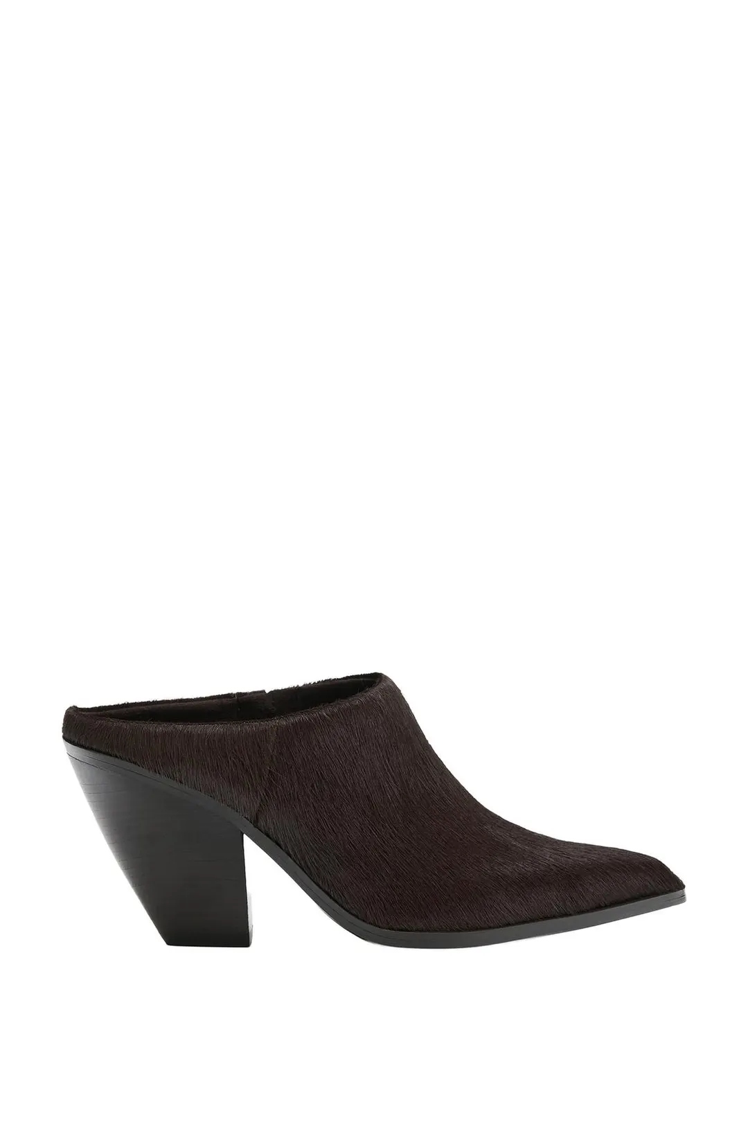 Мюли из кожи с ворсом, Zara